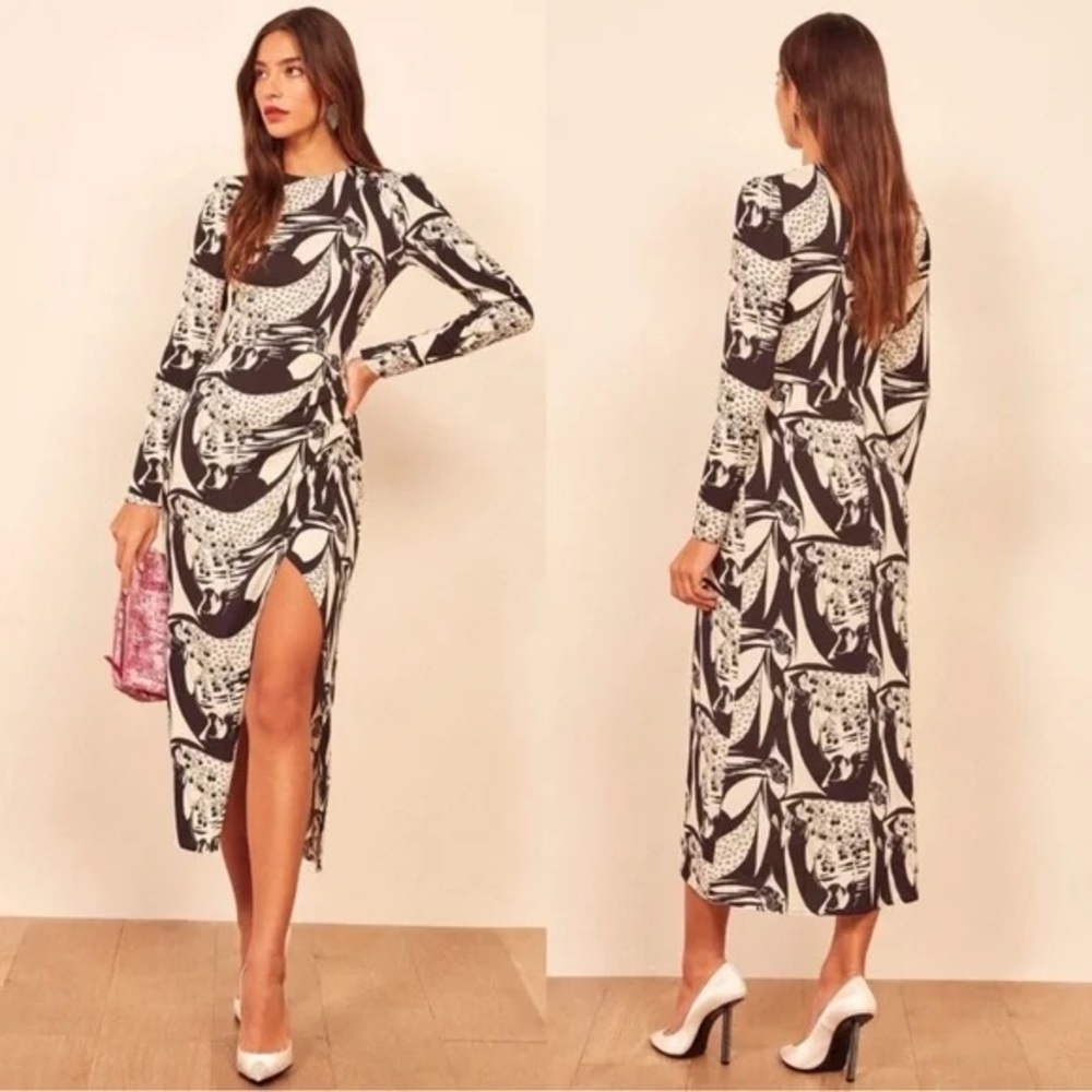 Reformation Celeste Persephone Long Sleeve Dress size 2